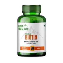 Divya Himalayan Biotin Tablets - for Hair Growth Vitamin B7 Supplement Promote Hair Health, Glowing Skin, & Support Healthy Nails Enriched With Keratin Multivitamin for Men Women – 60 Tablets icon