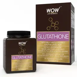 WOW Life Science - Glutathione - with Milk Thistle Extract - 500mg L-Glutathione - 30 Vegetarian Capsules icon