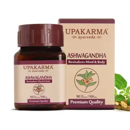 UPAKARMA Ayurveda Ashwagandha Pure Extract 500 mg, 90 Veggie Capsules icon