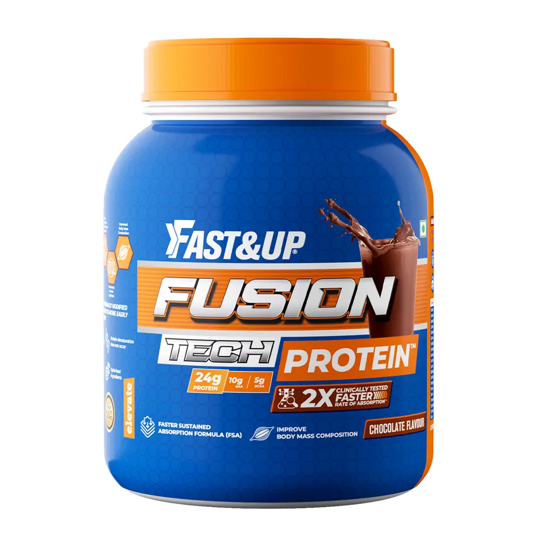 Fast&Up Fusion Tech Protein for Body Mass Composition - Rich Chocolate,1.96 lb