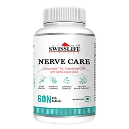 SwissLife Forever Nerve Care Tablets with CurcumateTM 95 (Curcumin), Coenzyme Q10 for Nerve pain, Bone Development, Eye, Skin & Overall Health icon