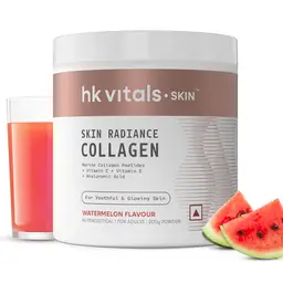 HealthKart - HK Vitals Skin Radiance Collagen Powder, Marine Collagen Supplements for Women & Men with Biotin, Vitamin C, E, Sodium Hyaluronate, for Healthy Skin, Hair & Nails