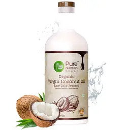 Pure Nutrition -  Raw Cold Pressed Virgin Coconut Oil | 100% Edible - 500 ml  (glass bottle) icon