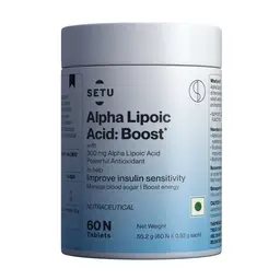 Setu Alpha Lipoic Acid 300 mg, Max Absorption, Boost Liver Function, Healthy Blood Sugar, Boost Energy Level, Pure & Potent Antioxidant icon