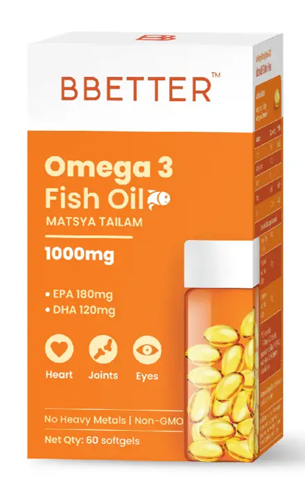 BBETTER Omega 3 Fish Oil 1000mg