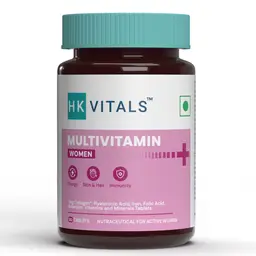 HealthKart HK Vitals Multivitamin Plus Women with Iron, Vitamin C, Veg Collagen, Hyaluronic Acid & Biotin for Energy, Joints, Skin & Hair icon