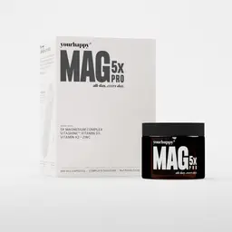 YourHappyLife Magnesium 5X Pro Advanced Slow-Release Magnesium with 5 Forms of Magnesium, Vitamin D3, K2 & Zinc for Sleep, Recovery and Stress Relief