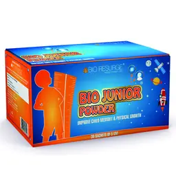 Bio Junior Ayurveda Powder -  Brahmi, Shankhpushpi and Tulsi - Promote physical and mental growth Improve Child Memory & Physical Growth - 30 icon