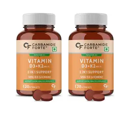 Carbamide Forte - Vitamin D3 K2 MK7 | Plant Based Veg Vitamin D3 Supplement Lichen Source with Vitamin K2 MK7 Menaquinone