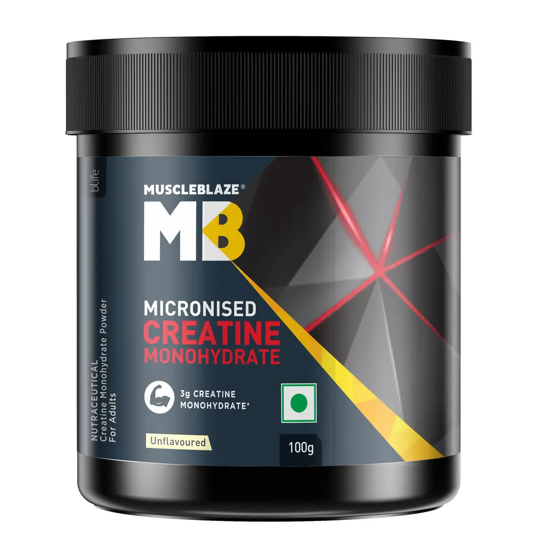 MuscleBlaze Micronized Creatine Monohydrate for Endurance and Muscle Recovery - 100 gm