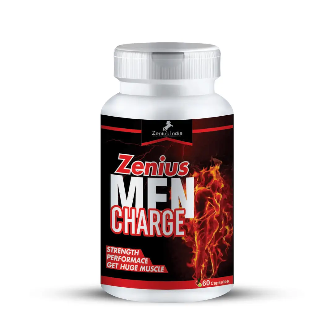 Zenius Men Charge for Strength, Performance and Huge Muscle - Pack of 1 (60 Capsules)