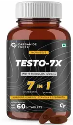 Carbamide Forte Testo 7x - Testosterone Supplement for Men with Tribulus 1000mg, Ashwagandha, L-Citrulline & Kaunch Beej icon