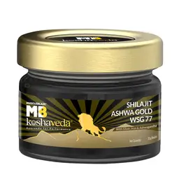 Koshaveda Shilajit Ashwa Gold WSG 77 by MuscleBlaze with Shilajit Ashwa Gold, Silver, Iron & Ashwagandha for Strength, Endurance and Recovery icon