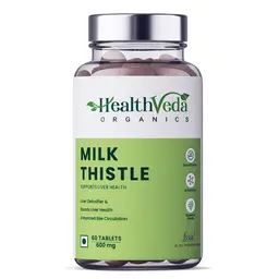 Health Veda Organics - Milk Thistle for Liver Support and Liver Detox, 60 Veg Tablets icon