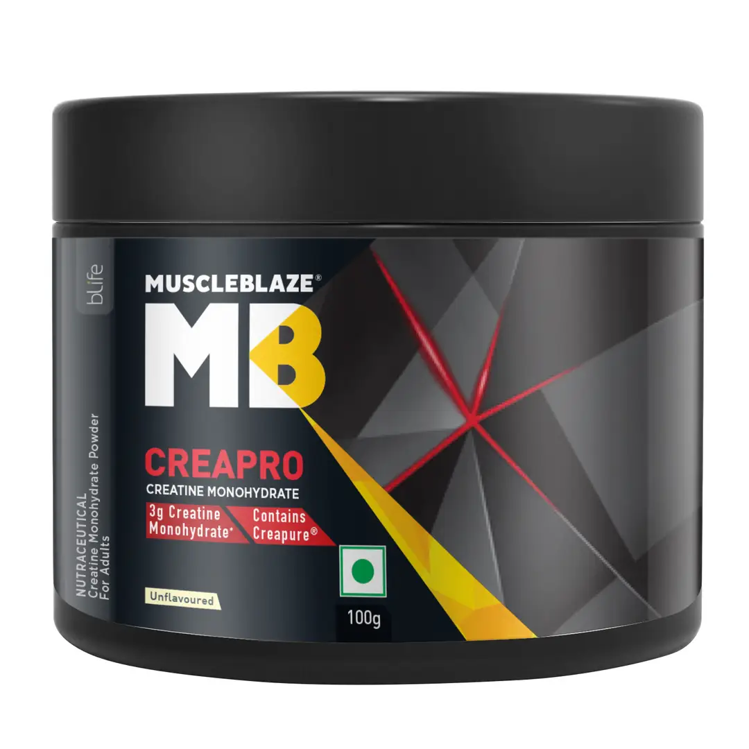 MuscleBlaze CreaPRO Creatine with Creapure®️ Powder from Germany - Unflavoured,100 gm