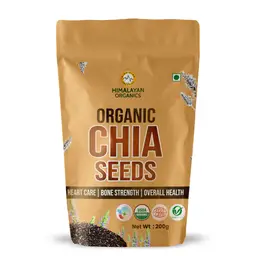 Himalayan Organics Certified Organic Chia Seeds - Enriched with Omega 3 & Zinc Supports Health Management icon