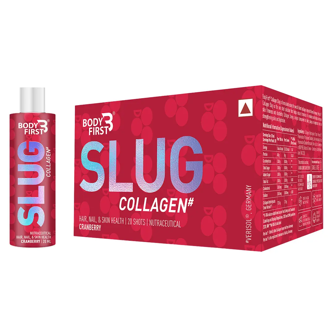 Bodyfirst Collagen Slug - Hair, Nail, & Skin Health - Cranberry (20 Shots)