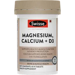 Swisse Ultiboost Magnesium, Calcium+D3 Supports Muscle function & Energy icon