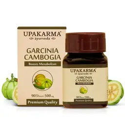 UPAKARMA Ayurveda Pure Herbs Garcinia Cambogia Capsules Natural and Powerful 500 mg, 90 Veggie Capsules icon