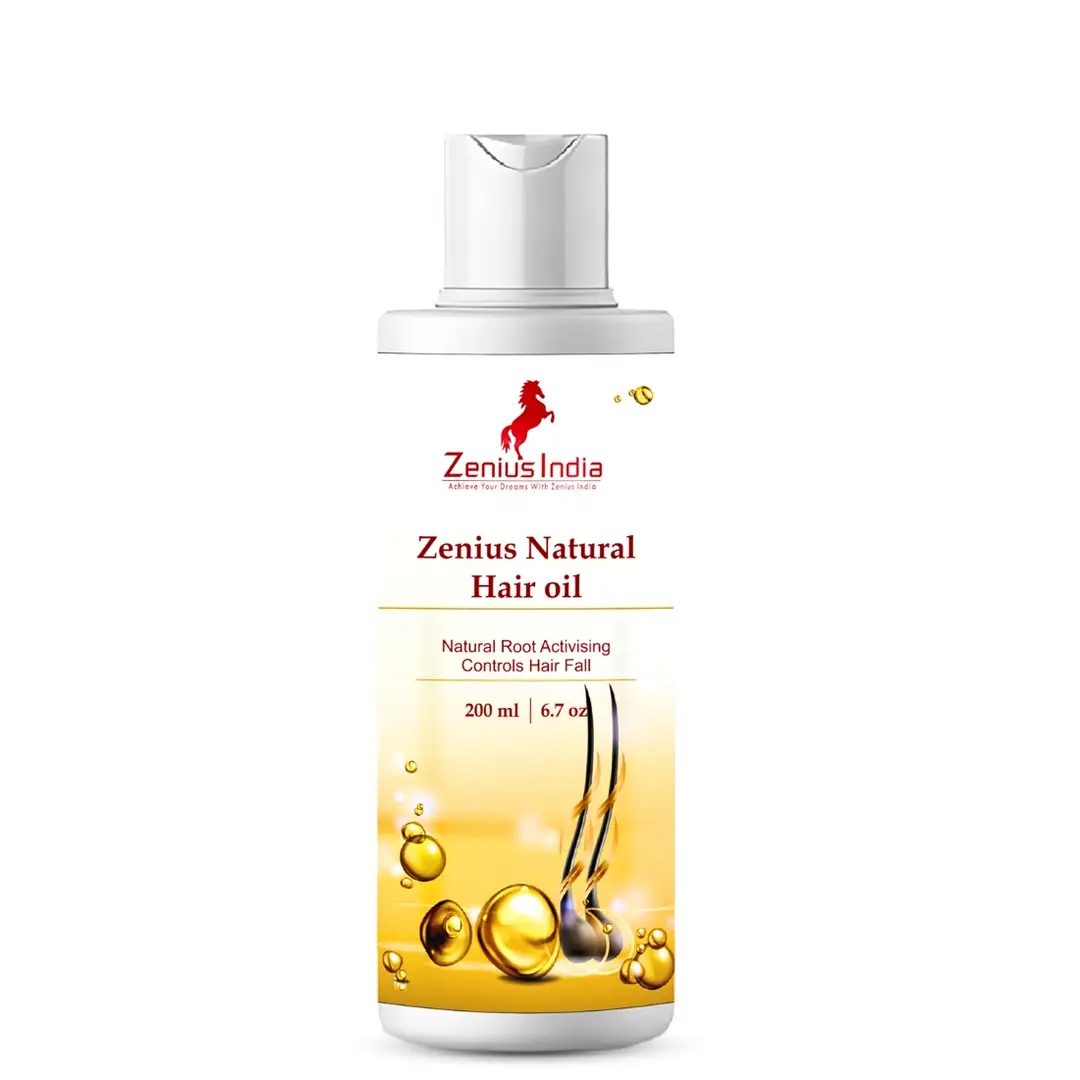 Zenius Natural Hair Growth Oil with Reetha and Shikakai for Stress Relief and Strong Hair - 200 ml
