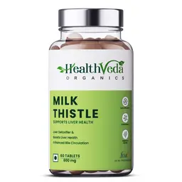 Health Veda Organics - Milk Thistle for Liver Support and Liver Detox, 60 Veg Tablets icon