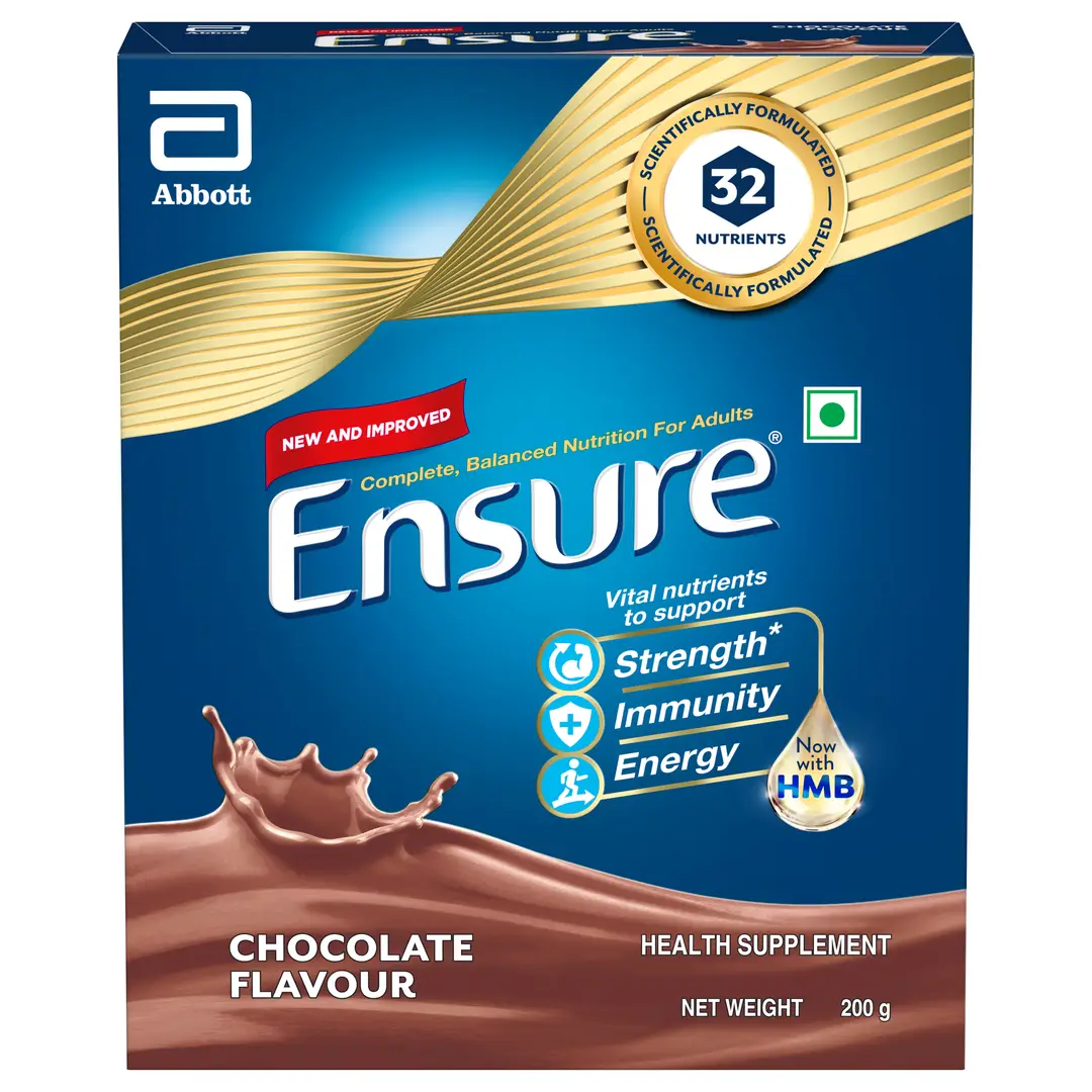 Ensure Health Drink Chocolate for Bone and Muscle Strength - Chocolate,200 gm