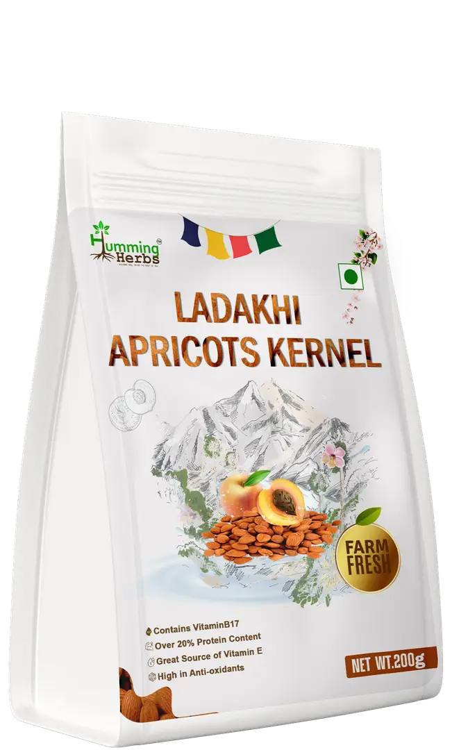 Humming Herbs Natural Organic Ladakhi Apricot Kernels ( Khumani Badam) (200 g) - 200 gm
