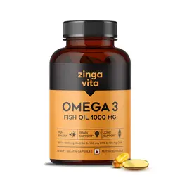 Zingavita -  High Strength Omega 3 Fish Oil  -  Mercury Free Formula - For Heart, Joints & Eye Support for Men & Women icon