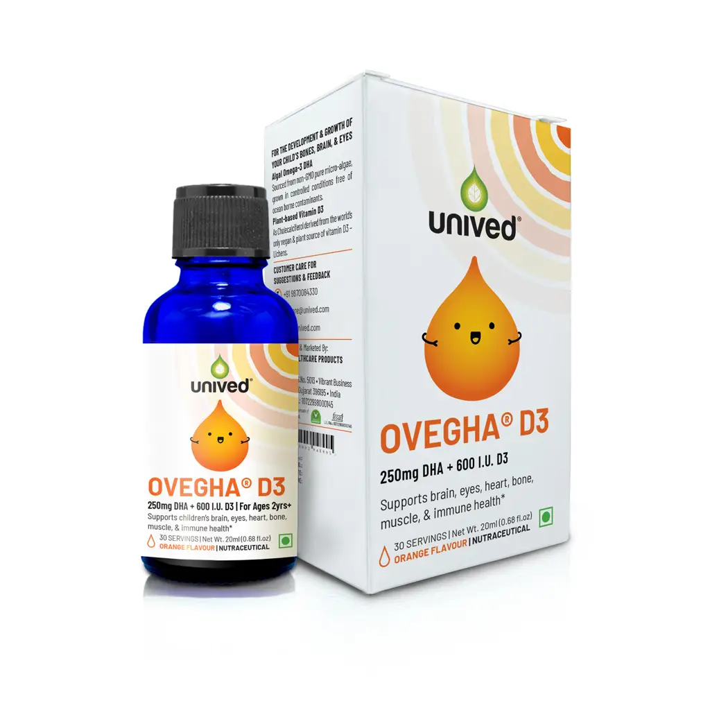 Unived Ovegha D3 Kids 600 IU for Building And Maintenance Of Healthy Bones - 20ml