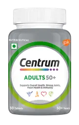 Centrum - Adults 50+, with Calcium, Vitamin D & 22 vital Nutrients for Overall Health, Strong Joints & Heart Health (Veg) |World's No.1 Multivitamin icon