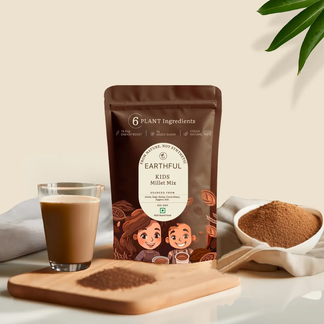 Earthful Kids Millet Mix with Ragi, Jowar, and Barley for Digestion - 400 gm
