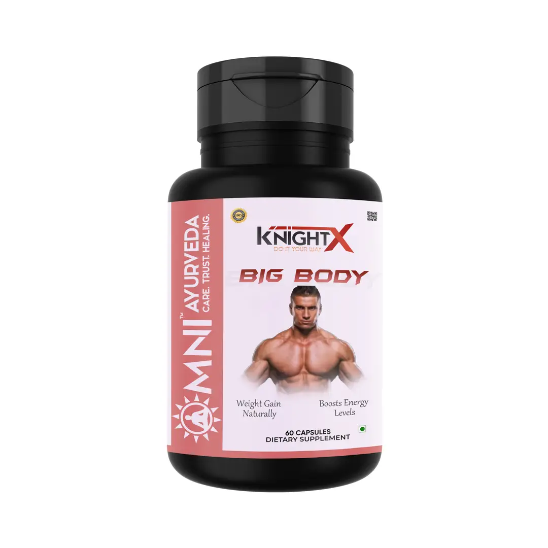 KnightX - Body Grow Capsule, For Fast Weight Gain, Muscle Gain formula - 60 Capsules - Pack of 1 (60 Capsules)