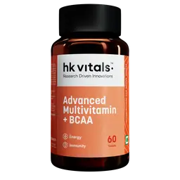 HealthKart - HK Vitals Advanced Multivitamin with BCAA, Minerals, Amino Acids, Hyaluronic Acid, and Antioxidants, For Immunity & Energy, 60 Multivitamin Tablets