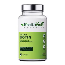 Health Veda Organics Advance Biotin with Sesbania Agati Leaf Extract for Healthy Hair, Beautiful Skin, and Nail Growth icon