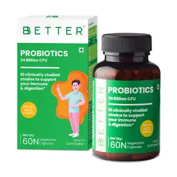 BBETTER Probiotics 24 Billion CFU - 10 Probiotic Strains and a Live Prebiotic | For Gut health Digestion and Immunity icon