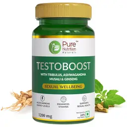 Pure Nutrition Testoboost with Ashwagandha Musali and Ginseng for Improved Vitality and Performance icon