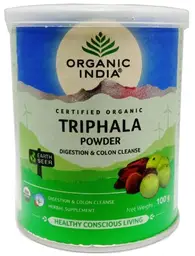 Organic India - Triphala Powder - Supports the entire GI tract, improves digestion, assimilation of nutrients and elimination. icon