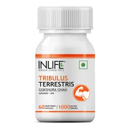 INLIFE - Tribulus Supplement, Saponins > 40%, 1000 mg per serving - 60 Vegetarian Capsules icon