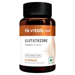 hk vitals Glutathione (30 Veg Capsules) | With Vitamin C & E, Biotin | For Skin Glow and Hydration