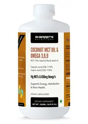 Sharrets Coconut MCT oil with Omega 3 6 9 for Energy Booster and Fat Burner icon