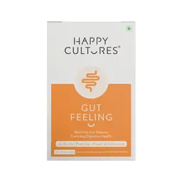 Happy Cultures Gut Feeling with Blend of Pre+Probiotics+B-Vitamins for Daily Gut and Digestive Health