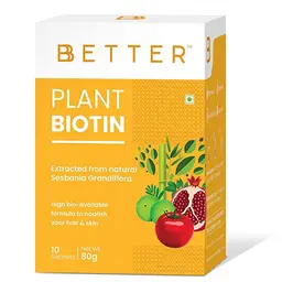 BBETTER Plant Biotin for Hair Growth, Strong Hair and Glowing Skin, Fights Nail Brittleness icon
