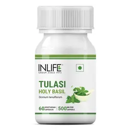 INLIFE - Tulsi (Tulasi) Extract Holy Basil Supplement Natural Immunity Booster & Respiratory Wellness for adults, 500mg – 60 Vegetarian Capsules icon