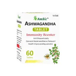 Ambic Ayurveda ASHWAGANDHA Tablets I General Wellness Ashwagandha Tablets For Daily Life Stress & Anxiety icon