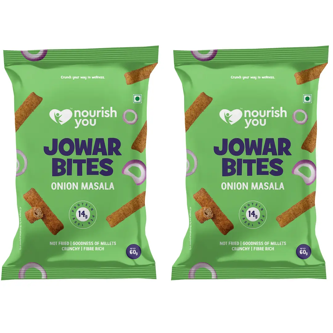 Nourish You Organic Jowar Bites for Healthy Snacks - Pack of 2 (120 gm)
