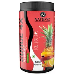 Naturyz Surge 4X Pre Workout with 4000mg Beta-Alanine, 3500mg L- Citrulline for Extreme Pump, Powder, Endurance, Energy and Focus