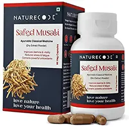 Nature Code Safed Musali Improves Stamina & Vitality- 60 Veg. Capsules icon