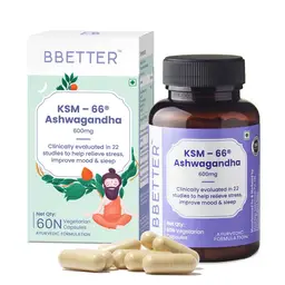 BBETTER VEDA KSM 66 Ashwagandha Capsules 600mg for Stress and Sleep icon