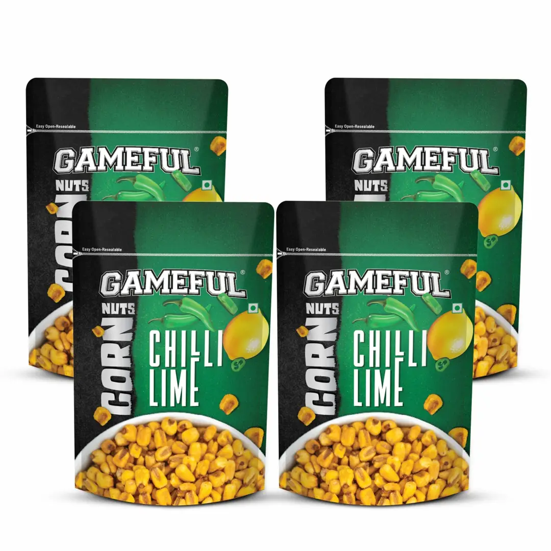 Gameful Chilli Lime Corn Nut - Pack of 4 (320 gm)