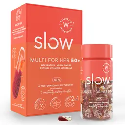 Wellbeing Nutrition - Slow- Multivitamin for Women 50+ - with 23 Vitamins and Minerals, Astaxanthin and Vegan Omega 3 - for Energy, Menopause, Bone, Beauty, Vision icon